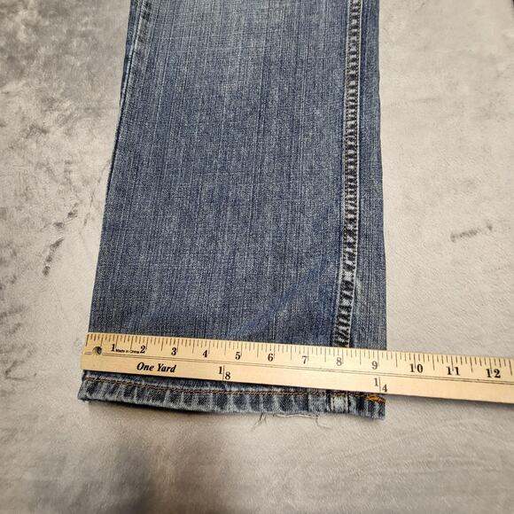 Levis 559 Jeans Mens 38x32 Blue Relaxed Straight Leg Distressed Denim Pants - Picture 6 of 10